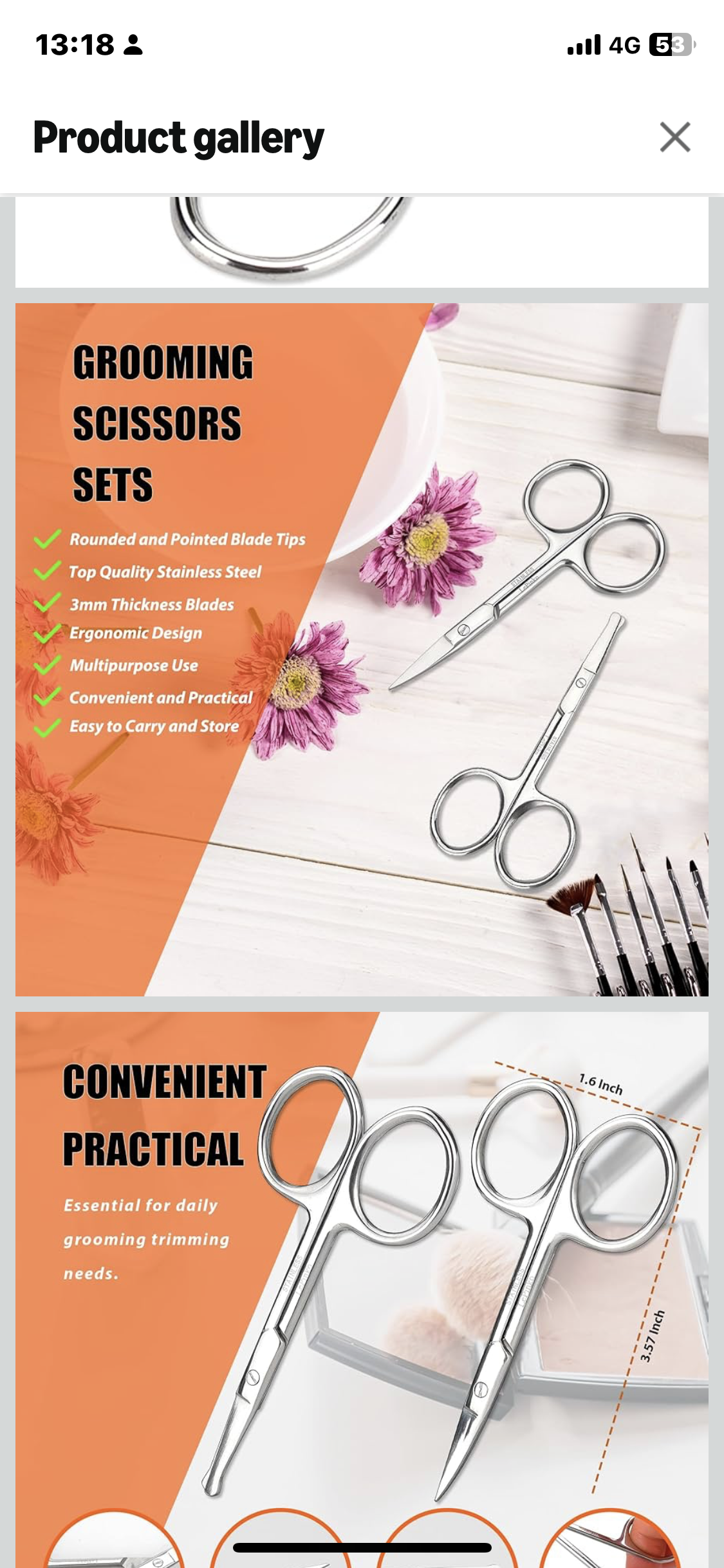 LePinko Manicure Beauty Scissors For Men Women - Cuticle, Nail, Nose Hair, Mustache, Beard, Eyelashes, Ear Trimming Kit - Curved and Rounded Safety Tip Clipper